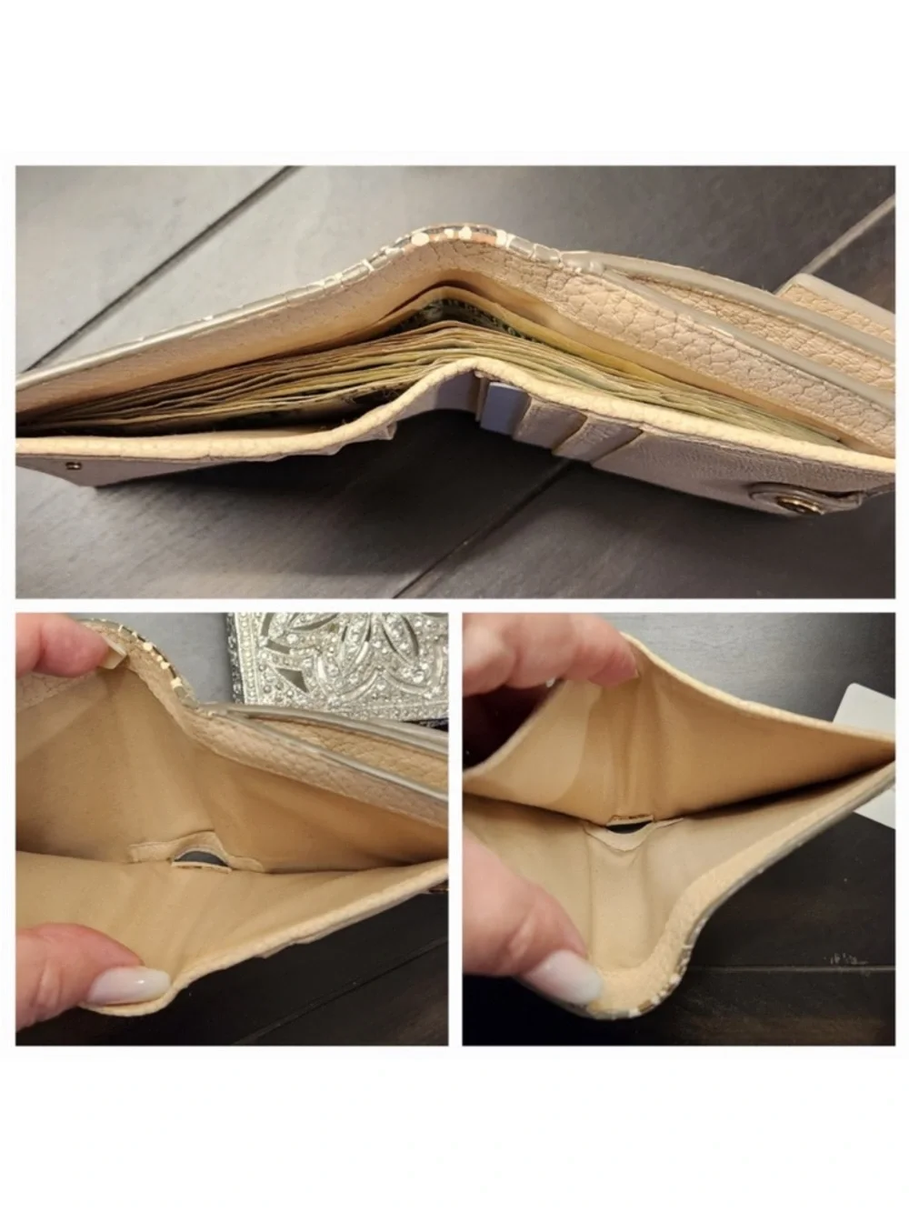 CHLOE Drew Pebbled Grain Turlock Wallet with COA